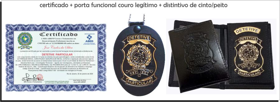 distintivo curso de detetive particular presencial