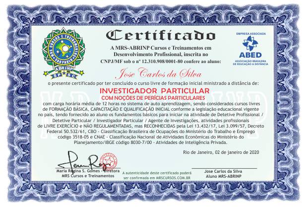 certificado de perito particular